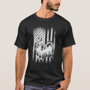 Camiseta Mão Pai de Cão de Bandeira Maltês Americano