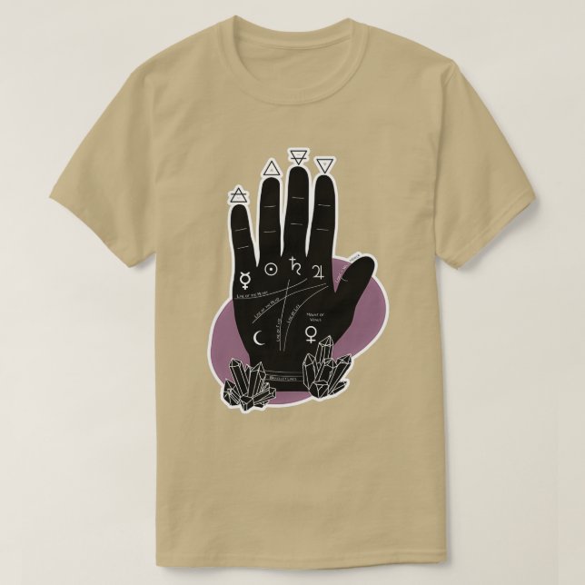 Camiseta Mão Palmística Astrológica (Frente do Design)