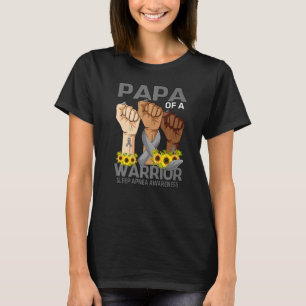Camiseta Mão Papá De Um Guerreiro Adormecido Apneia Sensibi
