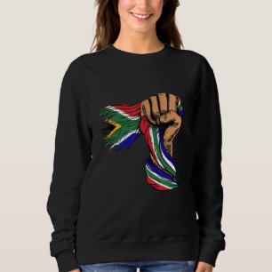Camiseta MÃO SEGURA BANDEIRA ANTIGA Bandeira da África do S
