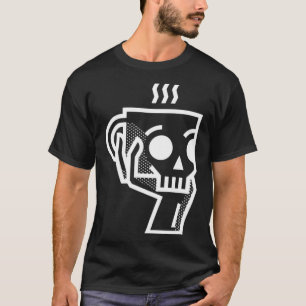 Camiseta Mão Segurando Café Taça Hamlet Tocar Shakespeare