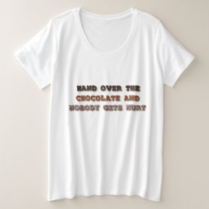 Camiseta Mão Sobre A Maternidade Do Chocolate