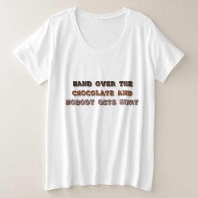 Camiseta Mão Sobre A Maternidade Do Chocolate (Frente do Design)