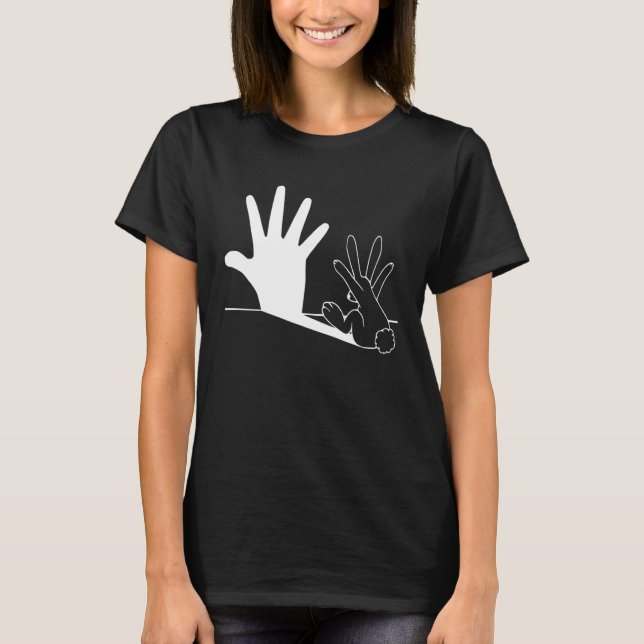 Camiseta Mão Sombra do Coelho (Frente)