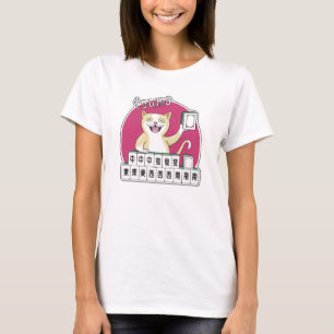 Camiseta Mão Vencedora do Gato Tsumo do Mahjong Americano