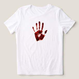 Camiseta Mão Vermelha Assustadora de Halloween (Estilo Nº 2