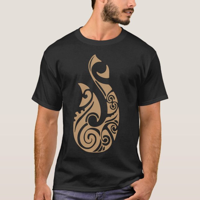 Camiseta Maori Hei Matau Fishhook Tattoo Idea (Frente)