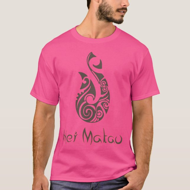 Camiseta Maori Hei Matau Fishhook Tattoo Idea (Frente)