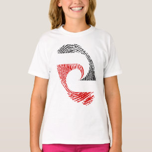 Camiseta Maori sinaliza impressões digitais