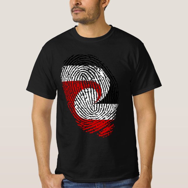 Camiseta Maori sinaliza impressões digitais (Frente)