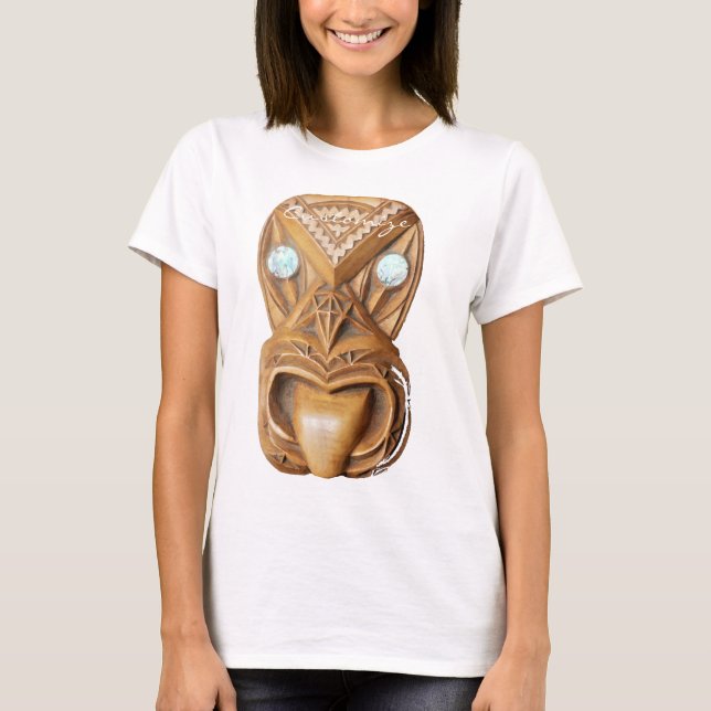 Camiseta Maori Tiki Face Thunder_Cove (Frente)