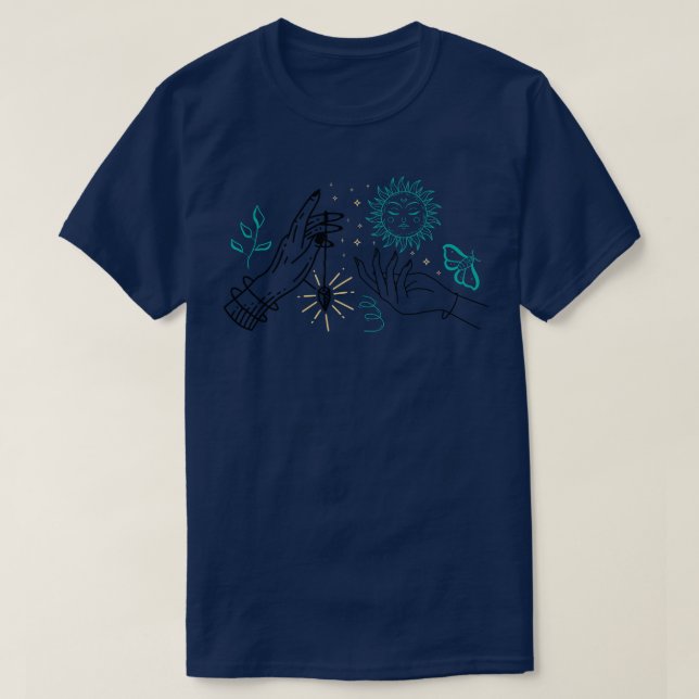 Camiseta Mãos Celestiais (Frente do Design)