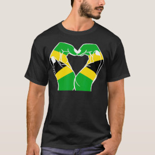 Camiseta Mãos Coradas com Bandeira jamaicana