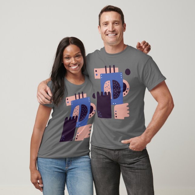 Camiseta Mãos de abstrato segurando uma caneca de café a va (Unissex)