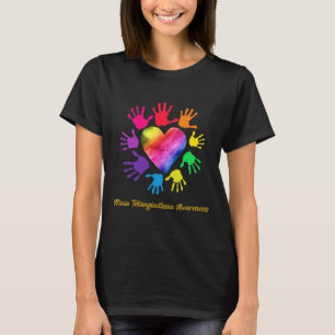 Camiseta Mãos de Conscientização da Ataxia Telangiectasia A