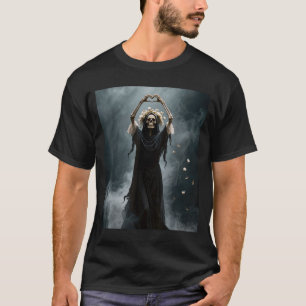 Camiseta Mãos de coração fantasma flores florais do dia das