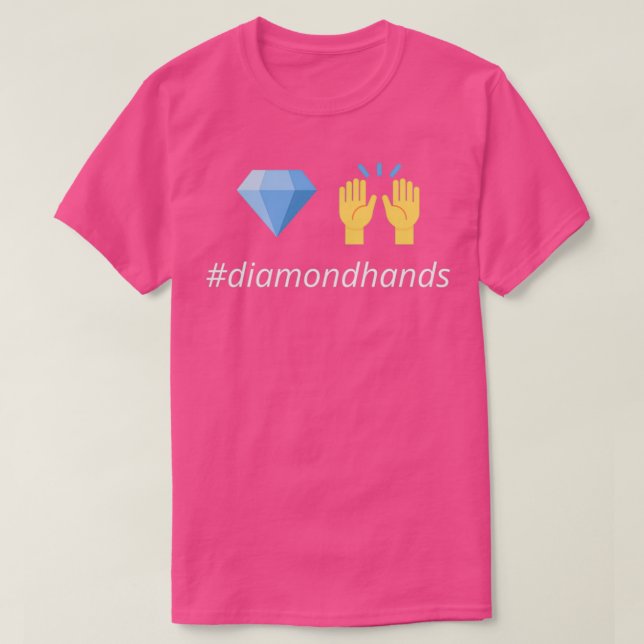 Camiseta Mãos de diamante com hashtag (Frente do Design)