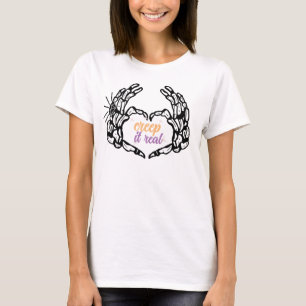 Camiseta Mãos de Esqueleto Assustadoras Tornam Isso Real
