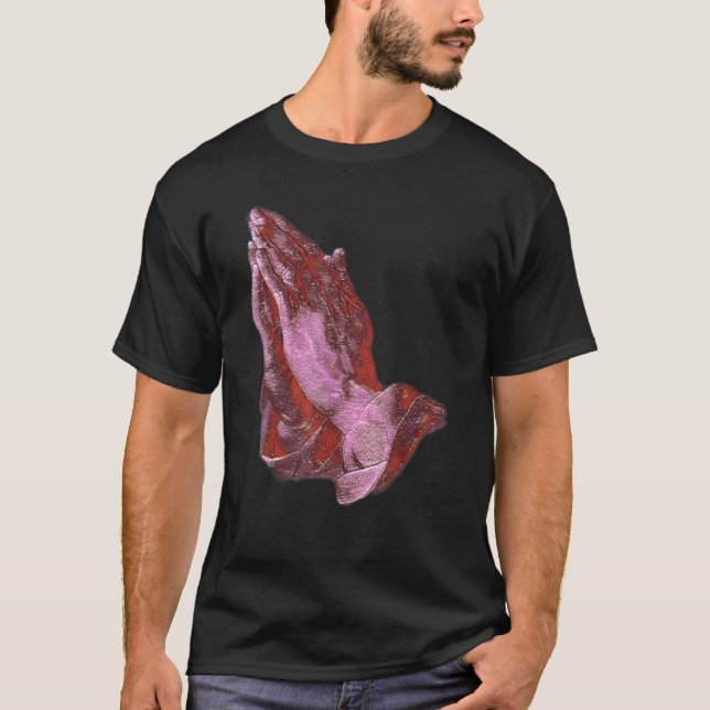 Camiseta Mãos de Oração Amém Jesus 2 (Frente)
