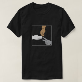Camiseta Mãos de papel das tesouras da rocha