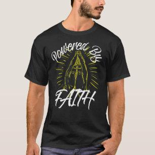 Camiseta Mãos de Rezação Cristã de Fé Motivada Religiosamen