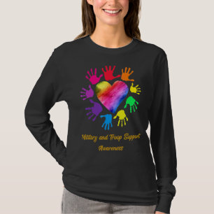 Camiseta Mãos De Sensibilização De Militares E Tropas