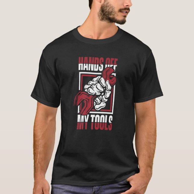 Camiseta Mãos Desligadas Minhas Ferramentas Mecatrônica Eng (Frente)