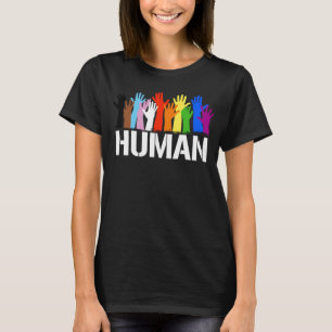 CAMISETA MÃOS DIVERSAS DE ORGULHO HUMANO