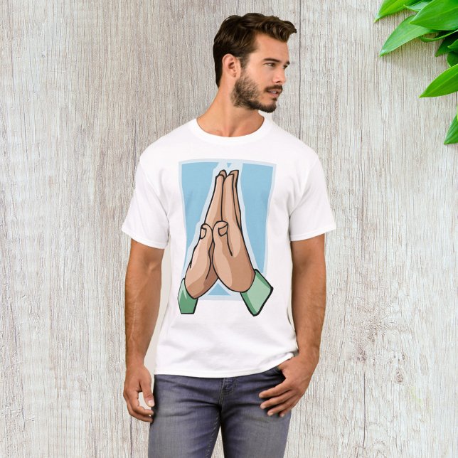 Camiseta Mãos em Oração (Criador carregado)