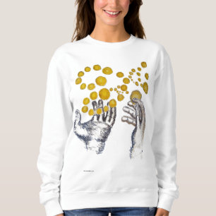 Camiseta Mãos Estendidas com Globos Dourados