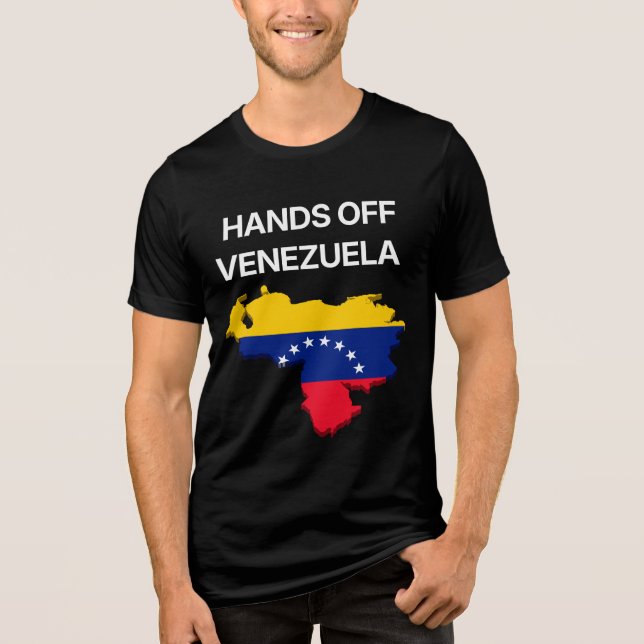 Camiseta Mãos Fora da Venezuela (Frente)