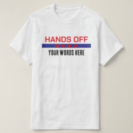 Camiseta Mãos Fora das Suas Palavras Aqui Vermelho Branco A