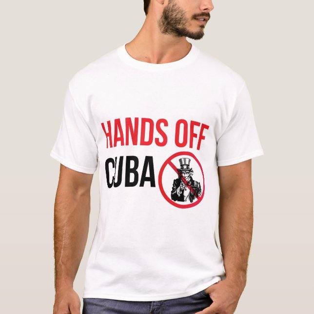 Camiseta Mãos Fora de Cuba (Frente)