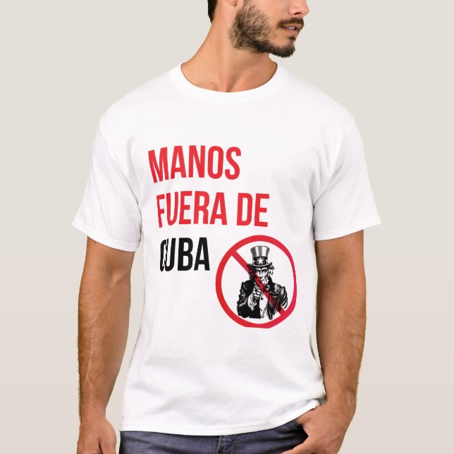 Camiseta Mãos Fora de Cuba (Frente)