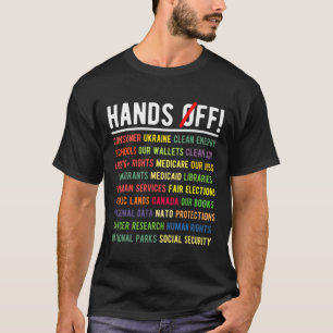 Camiseta Mãos Fora de Medicaid Medicare Previdência Trump