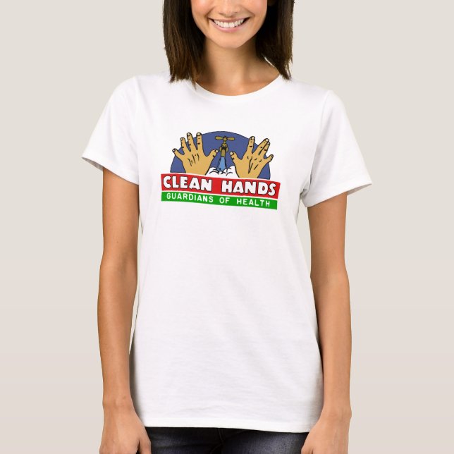 Camiseta Mãos limpas! (Frente)