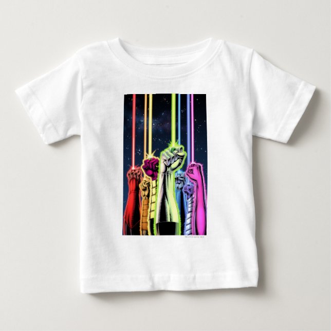 Camiseta Mãos no ar com anéis - Cor (Frente)