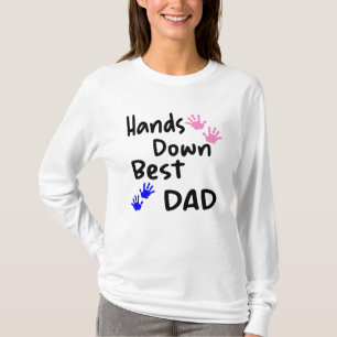 Camiseta Mãos para Baixo as Melhores Crianças Pais Artesana