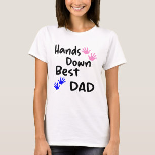 Camiseta Mãos para Baixo as Melhores Crianças Pais Artesana