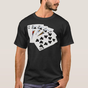 Camiseta Mãos-Poker - Royal Flush - Acessórios para Pistas