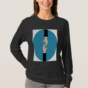Camiseta Mãos Profissionais Ajudando Design Gráfico por Dan