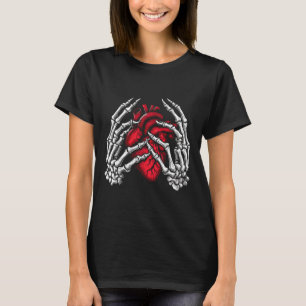 Camiseta Mãos Segurando Coração Figurino de Halloween Menin