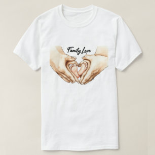Camiseta Mãos segurando os pés do bebê