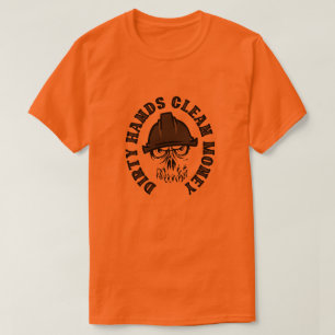 Camiseta Mãos Sujas Dinheiro Limpo