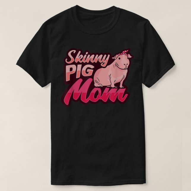 Camiseta Mãozinho de porco Mãe Bandana Design de Guiné Pig  (Frente do Design)