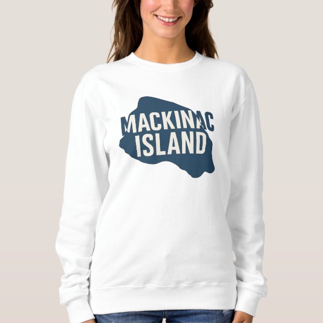Camiseta Map Silhouette da Ilha Mackinac | Bold Michigan (Frente)