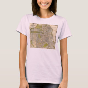 Camiseta Mapa 1932 de Candrain de San Francisco Califórnia