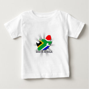 Camiseta Mapa 2,0 da bandeira de África do Sul