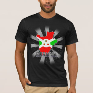 Camiseta Mapa 2,0 da bandeira de Burundi