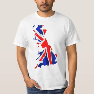 Camiseta Mapa 2Side da bandeira de Inglaterra